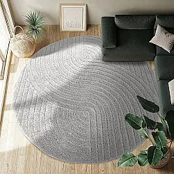 Runde tæpper - Wendy (lysegrå)
