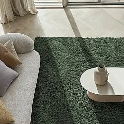 Ryatæpper - Combarro Solid Cotton Shaggy (grøn)