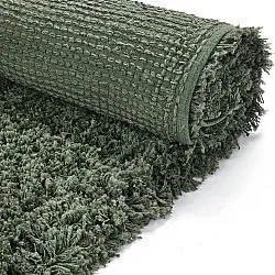 Ryatæpper - Combarro Solid Cotton Shaggy (grøn)