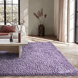 Ryatæpper - Combarro Solid Cotton Shaggy (lys lilla)