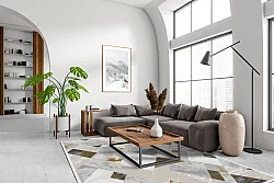 Wilton-tæppe - Samos (grå/multi)