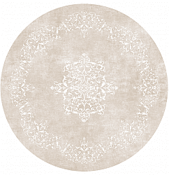 Tapis rond - Santi (beige/blanc)