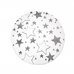 Børnetæppe - Bueno Stars Rund (hvid)