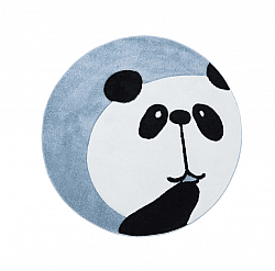 Børnetæppe - Bueno Panda Rund (blå)