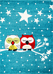 Børnetæppe - Moda Owls (turkis)