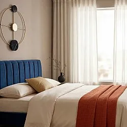 Gardiner 2-pak - Bomuldsgardiner Selena (beige)