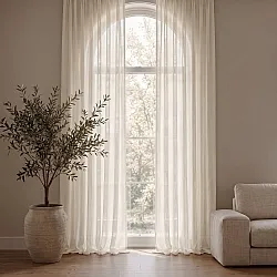 Gardiner 2-pak - Bomuldsgardiner Selena (beige)