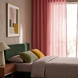 Gardiner 2-pak - Bomuldsgardiner Selena (terracotta)