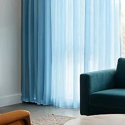 Gardiner 2-pak - Bomuldsgardiner Selena (turkis)