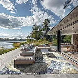 Tæpper til indendørs/udendørs brug - Havana (blå/multi)