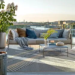 Tæpper til indendørs/udendørs brug - Trivia (blå/multi)