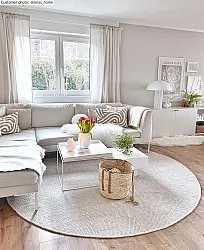 Runde tæpper - Otago (hvid)