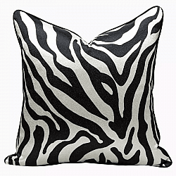 Pudebetræk - Zebra Cushion 45 x 45 cm (sort/hvid)