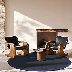 Runde tæpper (sisal) - Agave (mørkeblå)