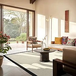 Sisaltæppe - Agave (sort/offwhite)