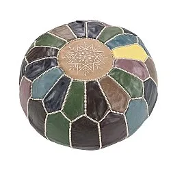 Puf - Marokkansk læder-puf (multi) 03