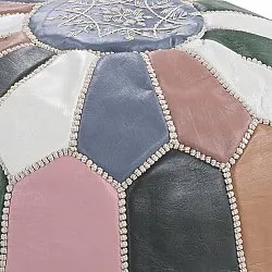 Puf - Marokkansk læder-puf (multi) 04