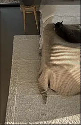 Ryatæpper - Ebba Natural Cotton Shaggy (offwhite)