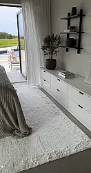 Ryatæpper - Ebba Natural Cotton Shaggy (offwhite)