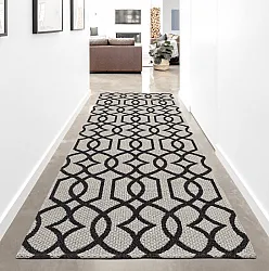 Bomuldstæppe - Kebira (grå/sort)