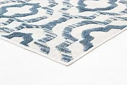 Shaggy Indoor-Outdoor - Trenton (hvid/blå)