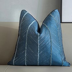 Pudebetræk - Striped Design 45 x 45 cm (blå)