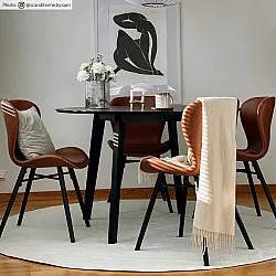 Rund tæppe - Sunayama (hvid)