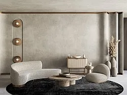 Rundt tæppe - Lynton (sort)