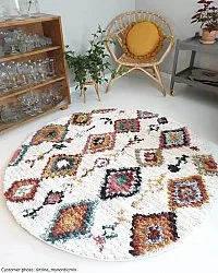 Runde tæpper - Sezze (beige/multi)