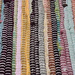 Kludetæppe - Happy (gul/multi)