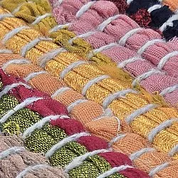 Kludetæppe - Happy (pink/multi)