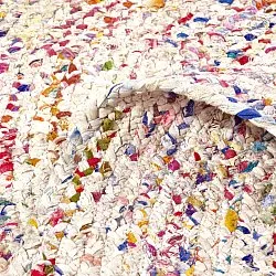 Runde tæpper - San Francisco (hvid/multi)