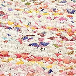 Runde tæpper - San Francisco (hvid/multi)