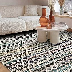 Kludetæppe - Lindby (blå/multi)