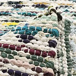 Kludetæppe - Lindby (blå/multi)