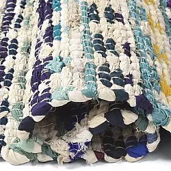 Kludetæppe - Lindby (blå/multi)