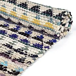 Kludetæppe - Lindby (blå/multi)