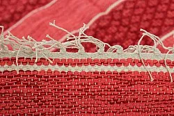 Kludetæppe - Visby (rød)