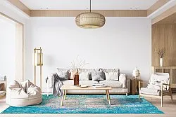 Wilton-tæppe - Jules (turkis)