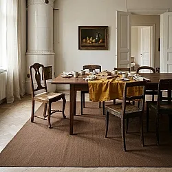 Uldtæppe - Charonne Flat Handloom Wool Premium (brun)