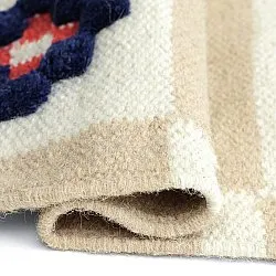 Uldtæppe - Lausanne Flatweave Tufted Premium (hvid/beige)