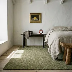 Uldtæppe - Charonne Flat Handloom Wool Premium (grøn)