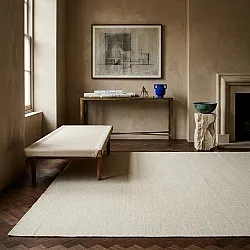 Uldtæppe - Charonne Flat Handloom Wool Premium (fløde)