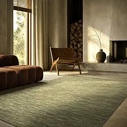 Uldtæppe - Charonne Flat Handloom Wool Premium (grøn)