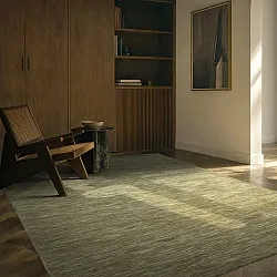 Uldtæppe - Charonne Flat Handloom Wool Premium (grøn)