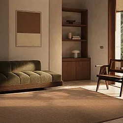 Uldtæppe - Charonne Flat Handloom Wool Premium (brun)