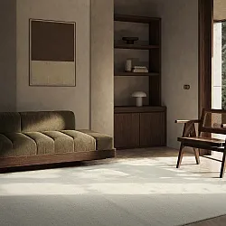 Uldtæppe - Charonne Flat Handloom Wool Premium (fløde)