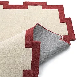 Uldtæppe - Agra Hand Tufted Wool Premium (creme/rød)
