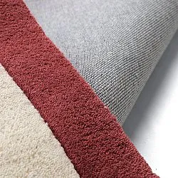 Uldtæppe - Agra Hand Tufted Wool Premium (creme/rød)