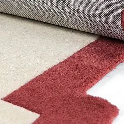 Uldtæppe - Agra Hand Tufted Wool Premium (creme/rød)